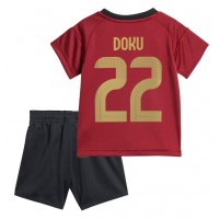 Belgien Jeremy Doku #22 Fußballbekleidung Heimtrikot Kinder EM 2024 Kurzarm (+ kurze hosen)